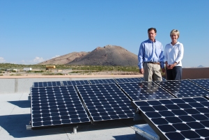 Bob and Karen Pofahl at Picacho Mountain with Solar Panels